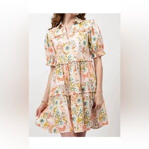 NEW UNCLE FRANK bed of roses dress in pink M